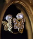 Butterfly Natural Pearl Necklace For Women Elegant Butterfly Pearl Chokers