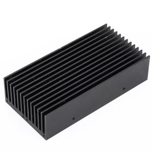 Anodized Black Extruded Aluminium Heatsink Profile Comb Shape