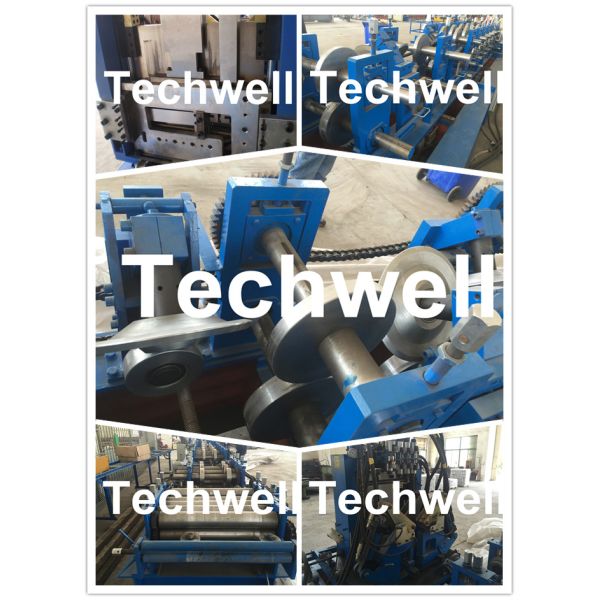 Single Side Adjustable Small C Purlin Roll Forming Machine with PLC Frequency Control System