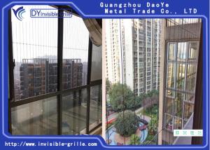 China Aluminum Track 316 SS Nylon Coating Balcony Invisible Grille factory