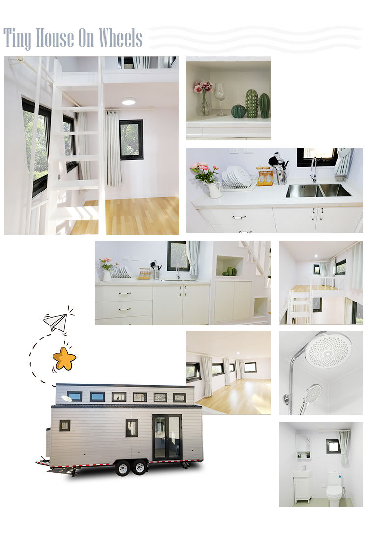 AS/NZS Standard Prefab Light Steel Prefab Tiny House Featuring Metal PU Sandwich Panel Wall And Trailer