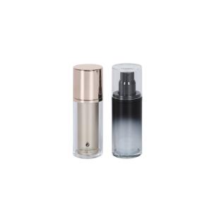 China Clear Double Layer Arcylic Makeup Pump Bottle Base Foundation Packaging factory
