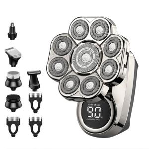 China 6 In 1 Waterproof Head Shaver Multifunctional Grooming Kit Cordless Electric Razor factory