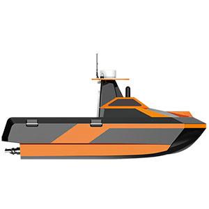 Hawkvine USV006 Topographic Survey Boat Top Speed 15 Knots Double M Muti-Body