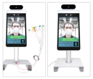 China Industrial 8 Inch Facial Recognition Door Access Controller With Body Temperature Detector factory