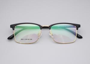 China Modern Business Browline Glasses Metal Frame Perfectly Match All Face Shapes 3521 factory