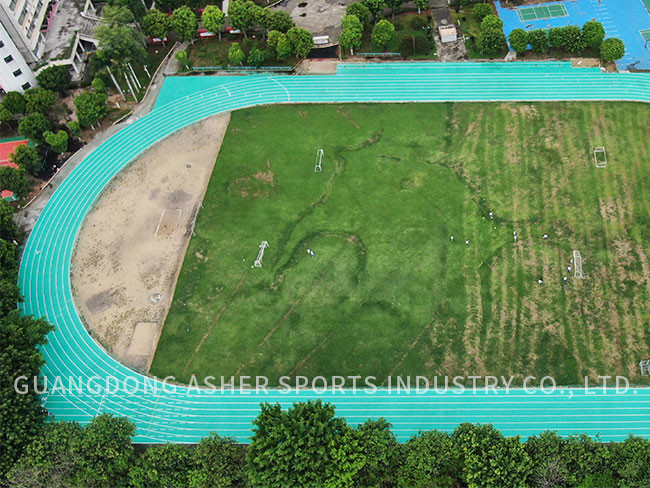 High Flexible Rubber Sandwich System Running Track Non Slip Recycled Floor Type