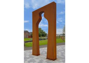 China Large Landscape Design Corten Steel Garden Wine Bottle Sculpture factory