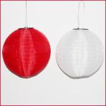 Solar LED Nylon Lantern Round