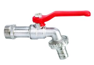 China Red ISO 228 Cast Iron Ball Valve Zinc Bibcock NPT BSP factory