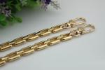 Hot selling zinc alloy light gold 120 mm length clutch bag chain for strap