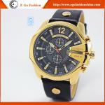 E Go Fashion China Watch Wholesale 2 Subdials Rose Gold 8176 Watch Brown Vintage