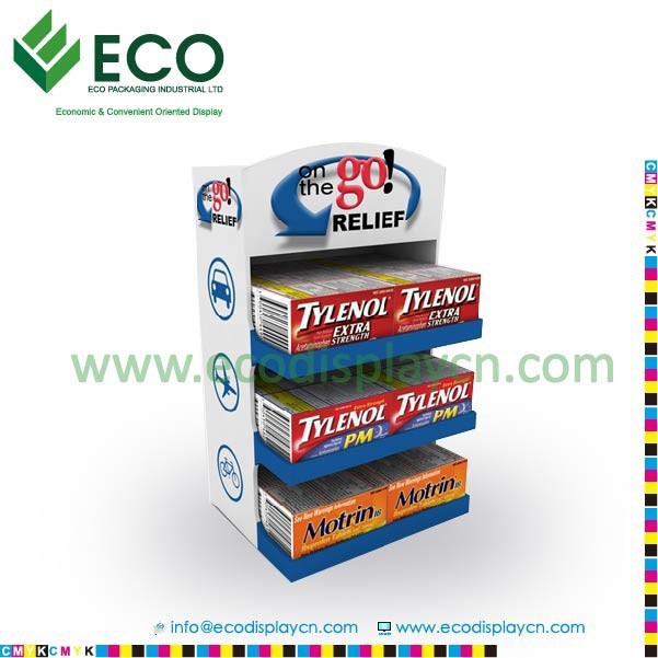 Three Tiers Cardboard Counter Top Display