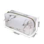 Wear Resistant Travel Portable Marble PU Makeup Bag