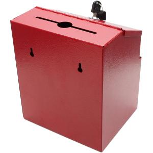 Lockable Metal Donation Suggestion Key Drop Box Express Checkout Box