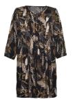 2020 Ladies Woven Print Fabric navy color Plus Size Blouse In Hot Selling