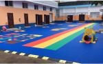 Anti Fatigue Indoor Sports Flooring School Interlocking Gym Mats