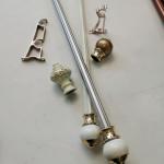 Silver Single 28mm 6.7m European Wrought Iron Curtain Rods
