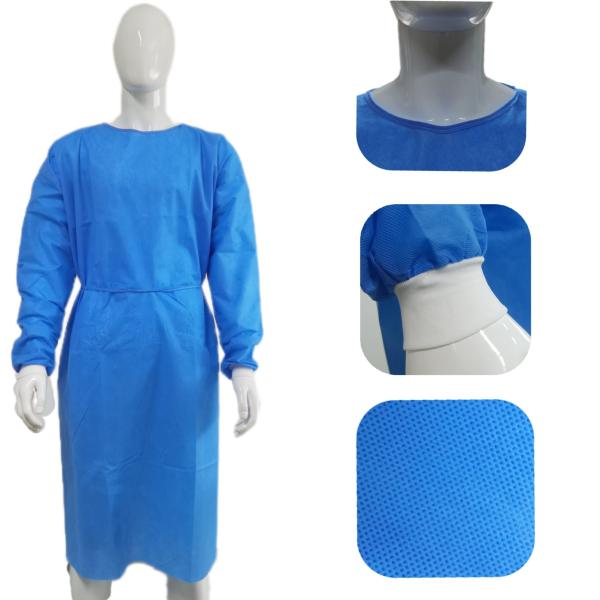 Hypo Allergenic Blue Surgical Gown Breathable Antistatic Protection En1149