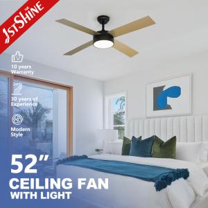 China 1stshine Home Office LED Ceiling Fan with Thin Wood Blades and Remote 1stshine Logo factory