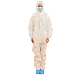 China Durable Disposable Painters Coveralls , White Disposable Coveralls With Hood factory