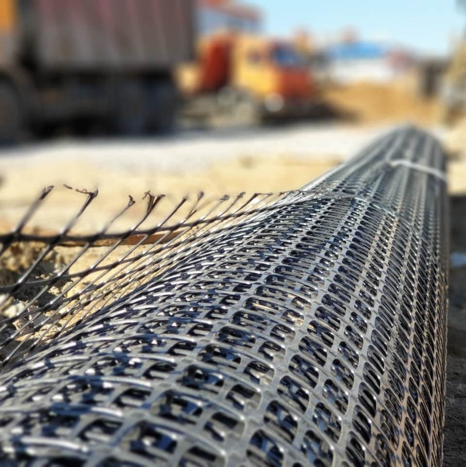 China Polypropylene HDPE PP Biaxial Uniaxial Geogrid Rapid Construction factory