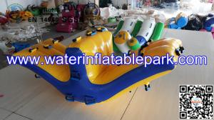 China 0.9mm PVC Tarpaulin Inflatable Water Park Toys , Yellow Inflatable Water Rocker factory