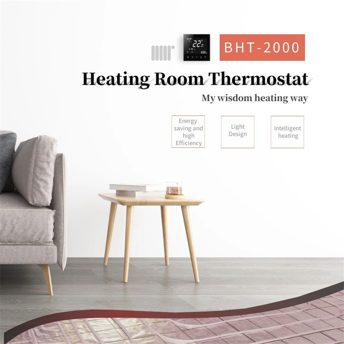 Digital Indoor Thermostat Floor Heating System Graffiti WiFi Wall-mounted Stove Wireless Thermostat