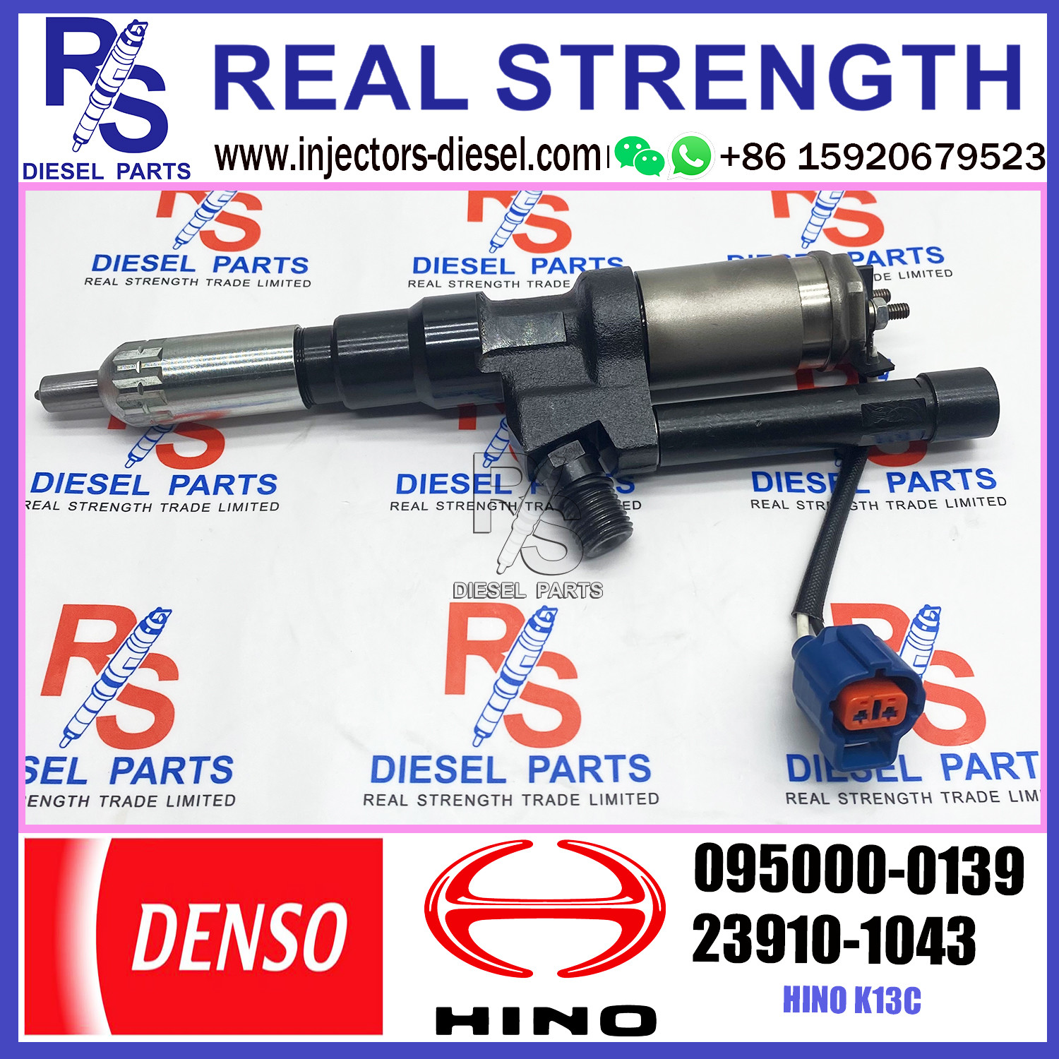 Diesel Fuel Injector Common Rail 095000-0139 095000-0130 For HINO 23910-1043 23910-1040 23910-1041