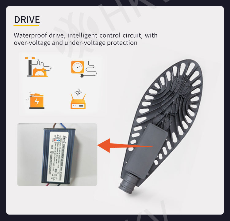 50W Waterproof LED Street Lights IP65 AC85-265V LED Garden Light