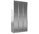 Big Capacity 3 Door Stainless Steel Medicine Display Cabinet With Vent Hole