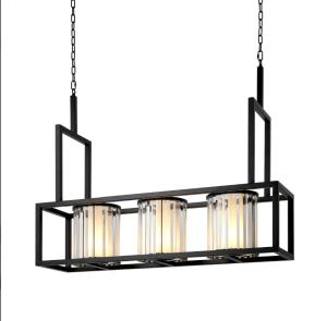 China Black Finish Modern Crystal Glass Chandelier For Ceiling Light factory