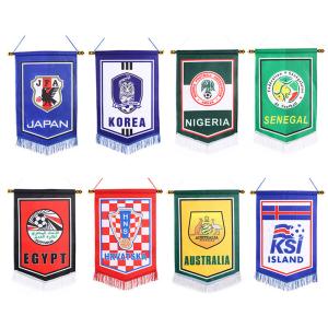 China Custom Logo Pennant Wall Flag Double Side Sublimation Printing factory