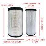 K3050 Truck Air Filter for JH6 Chenglong H7 Shaanxi Automobile Delong Sany