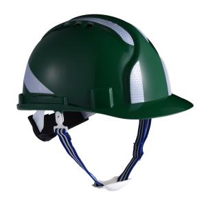 China Green Worker Construction Site Helmet ANSI Z89.1 High Density ABS Shell OEM factory