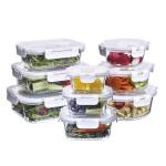 Storage Canister Bamboo Lid Lunch Box Borosilicate Storage Canister Glass Food