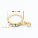 Indian Nose Rings Dangling Nose Piercing Jewelry Round Water Drop Shaped