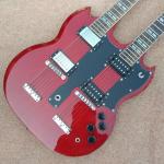 Red EDS1275 Custom Shop double Neck Electric Guitar 6/12 strings Wholesale