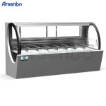 650L Commercial Ice Cream Display Freezer SS304/201 With Sliding Door