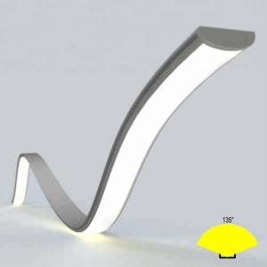 China Flexible Bendable Led Strip Aluminium Profile With Frosted Cover Lens on sale