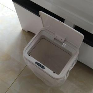 China White 12L Motion Sensor Trash Can Non Slip Design With Low Energy Consuming factory