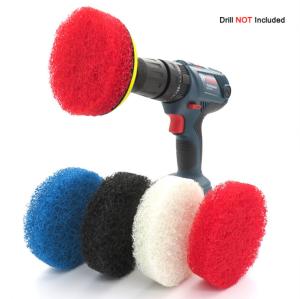 China SGS 4 &quot; Red Double Sided Industrial Cleaning Scouring Pads 400 Grit For Rust Removal factory