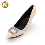 Rhinestone Ladies Crystal Shoes Decoration Accessories Silver Col
