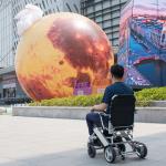 Outdoor Auto PU Tyre Folding Electric Wheelchair With Brushless Motor 180Wx2