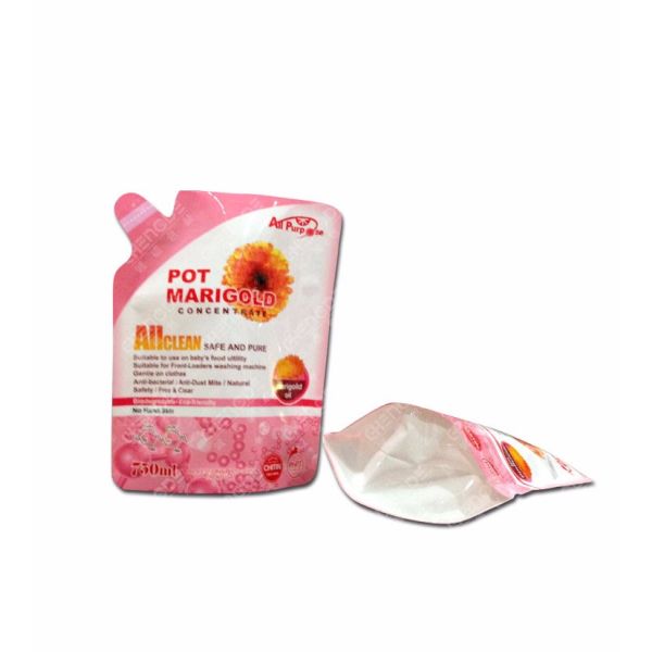bag with spout shape for laundry detergent