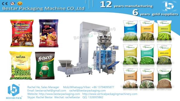 Bestar packing machine with weigher for gusset bag 500g granules packaging BSTV