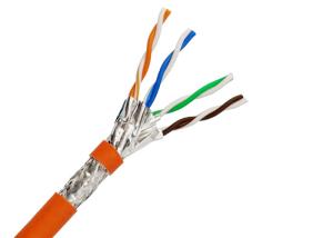 China 0 . 57MM Cat 7 Network Cable , Bare Copper Conductor SFTP Cat7 Cable factory