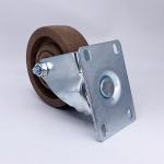 High Temperature Bakery Oven Rack Caster Wheel 5" Swivel Plate