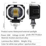 4x4 Offroad LED Work Lamp Headlights Fog Driving Light 12-80V 4 Inch 30W Dual