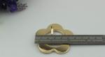 Design simple 32 mm light gold large flower belt buckle pin buckle bag cover